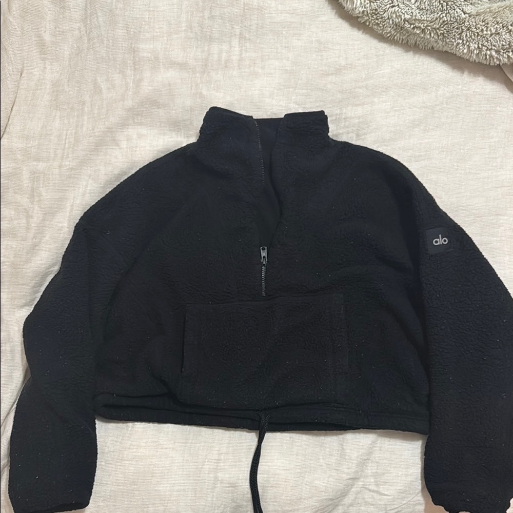 Alo micro sherpa cozy half zip  pullover